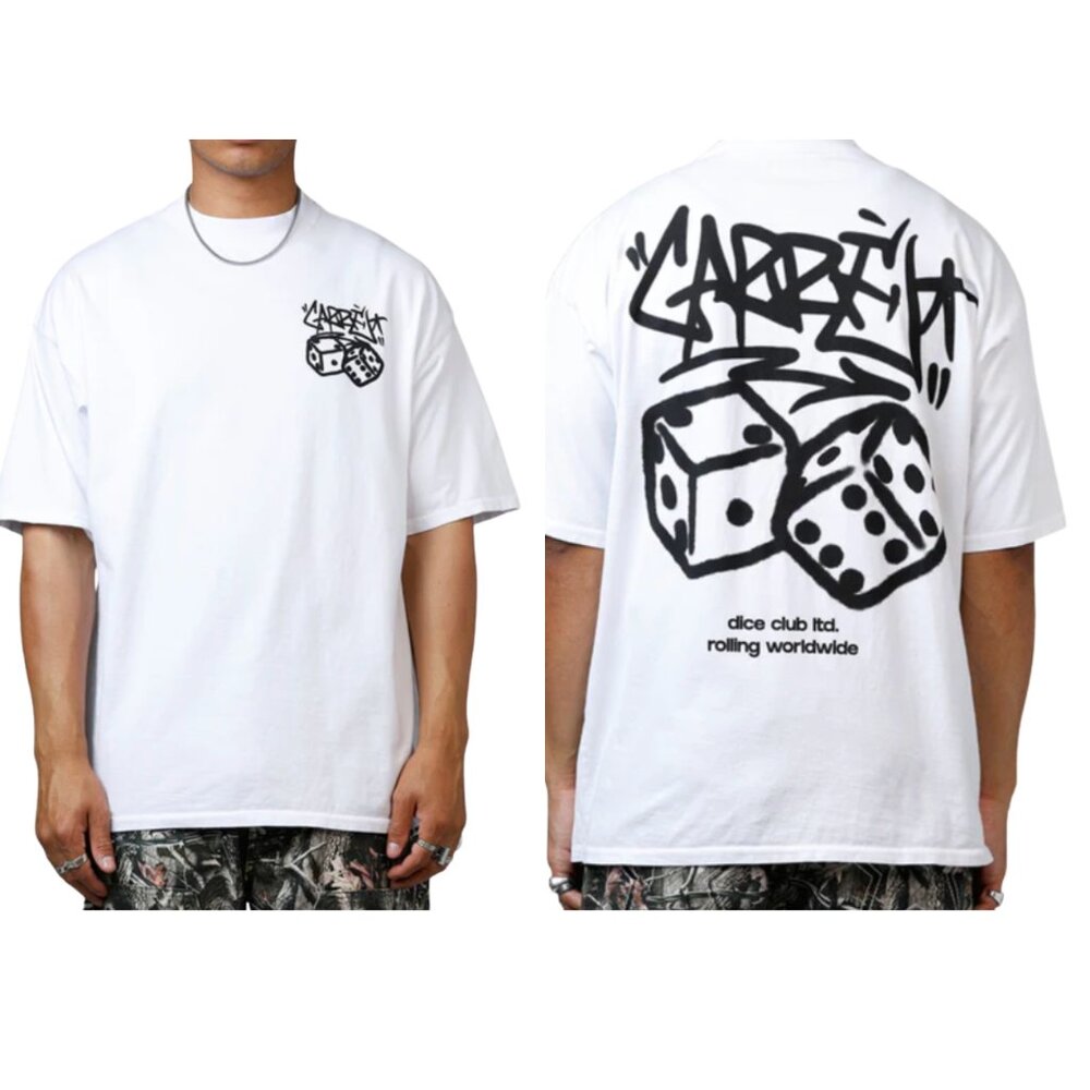 Men's Streetwear Carre Rolling Worldwide Oversized T-Shirt Short Sleeve Tee